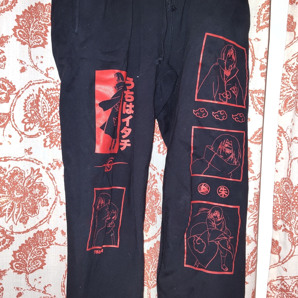 Anime Graphic Black Joggers